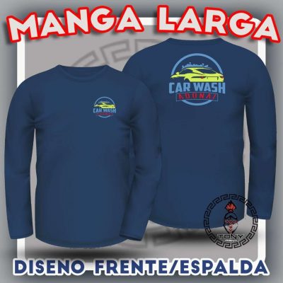 12 playeras Manga Larga Impresión frente/espalda