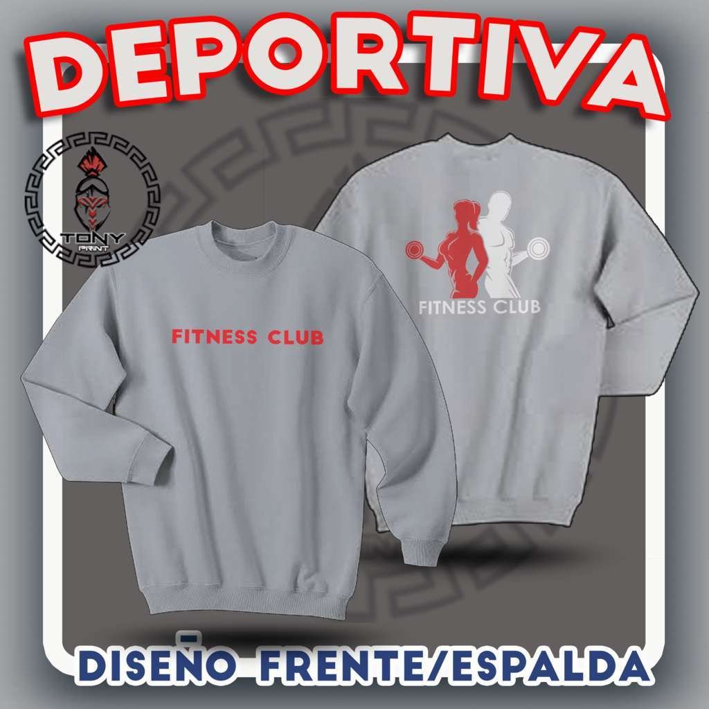 12 Sudaderas deportiva Impresión al frente y espalda