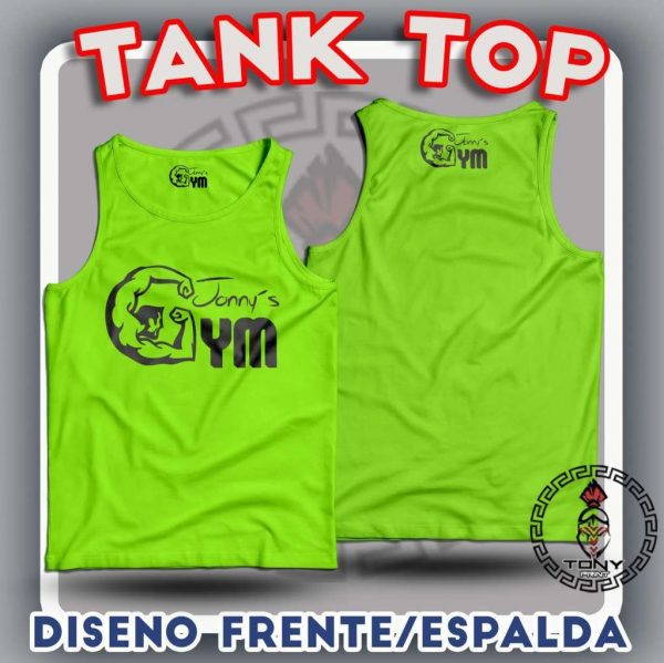 Playera Tank Top impresion al frente y espalda
